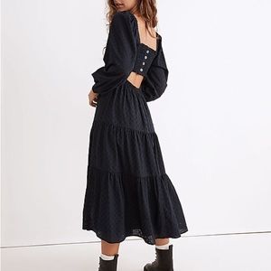 Madewell navy cut out dress